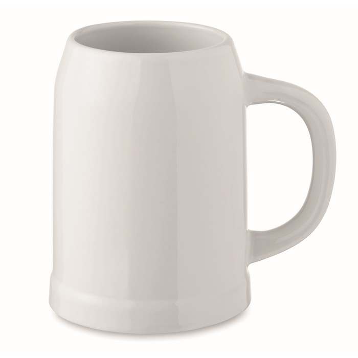 Reklámajándék | Sublier Szublimációs söröskorsó 500 ml, fehér