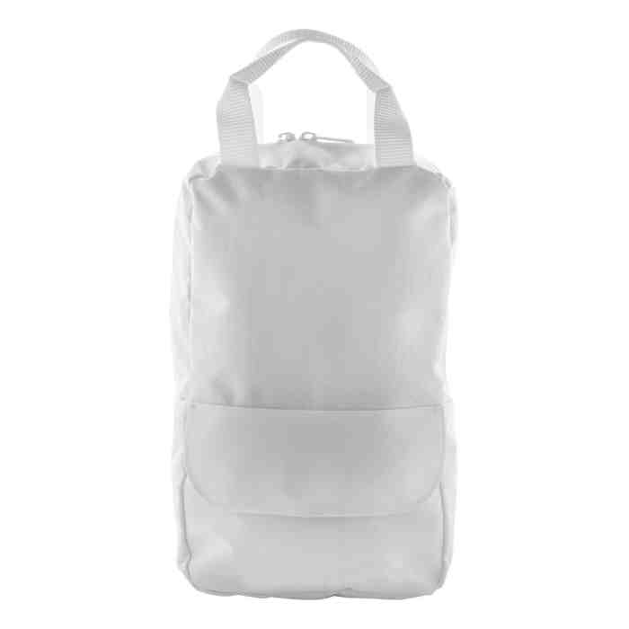 Reklámajándék | SuboBag Back Mini egyedi RPET hátizsák, fehér
