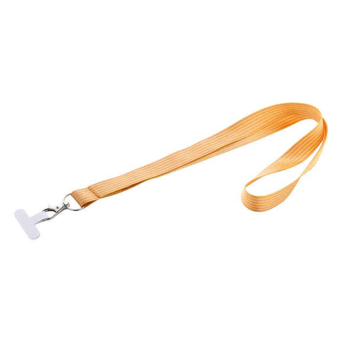 Reklámajándék | Subyard Mobile Slim egyedi RPET mobiltartós nyakpánt, fehér