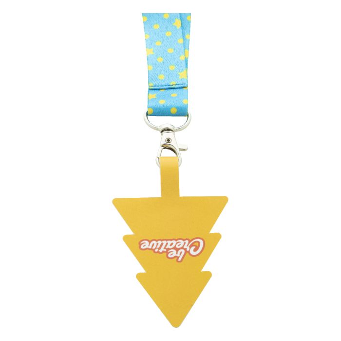 Reklámajándék | Subyard Mobile Xmas egyedi RPET mobiltartós nyakpánt, fehér