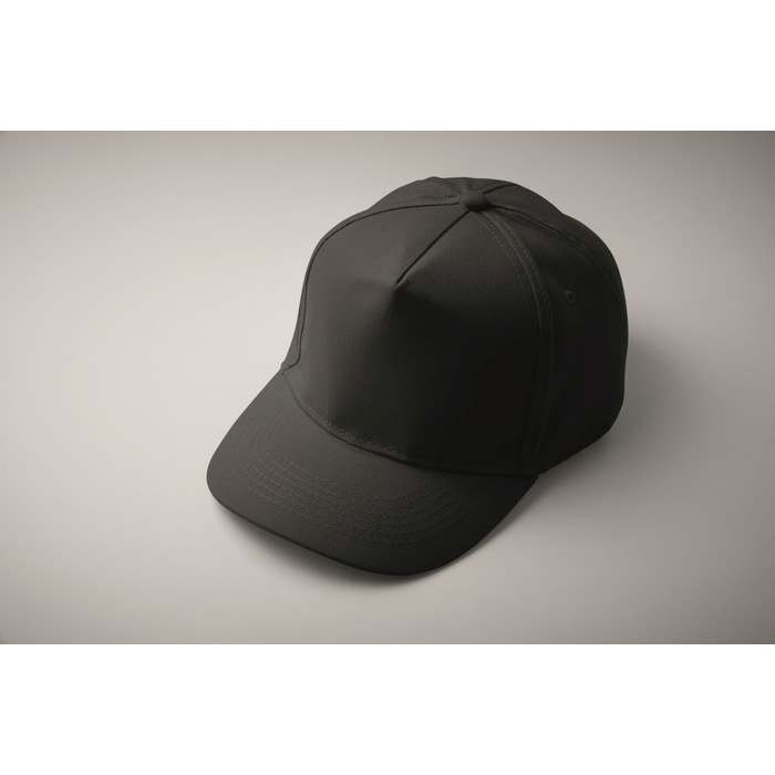 Reklámajándék | Sunny 5 paneles baseball sapka, fekete