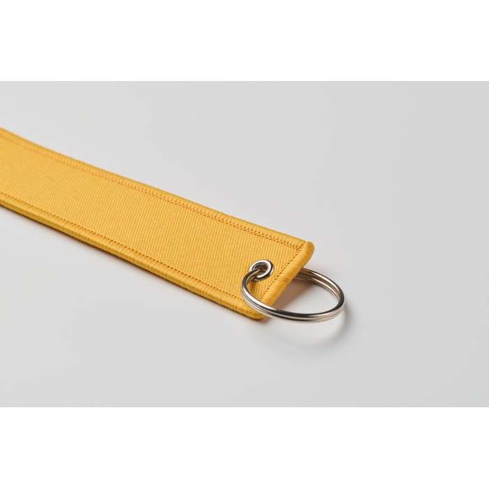 Reklámajándék | Takeoff Címkés kulcstartó, sárga