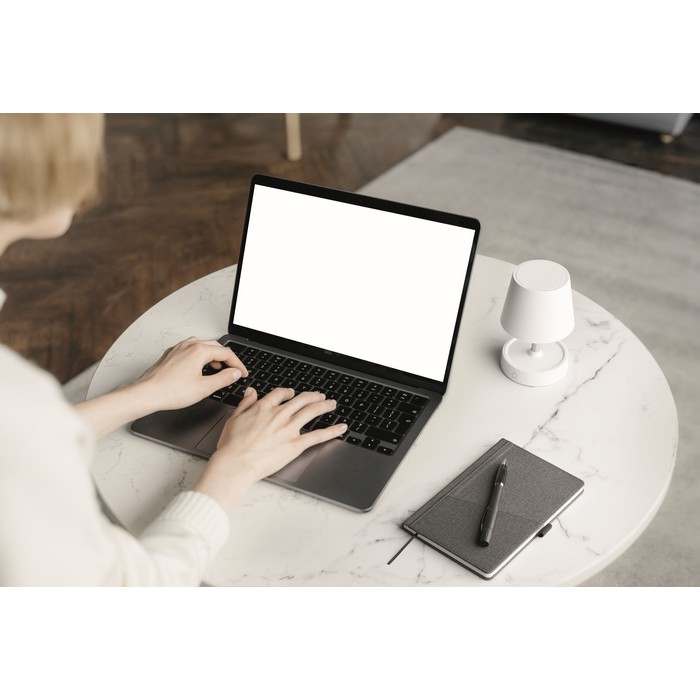Reklámajándék | Taplamb USB újratölthető asztali lámpa, fehér