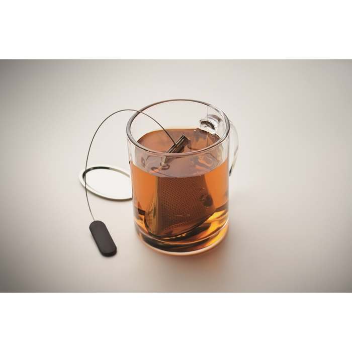 Reklámajándék | Teafuser Rozsdamentes acél teatojás, fekete