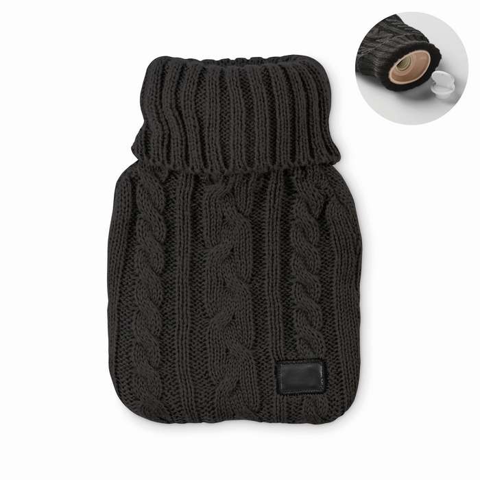 Reklámajándék | Toasty Melegvizes palack 450 ml, fekete