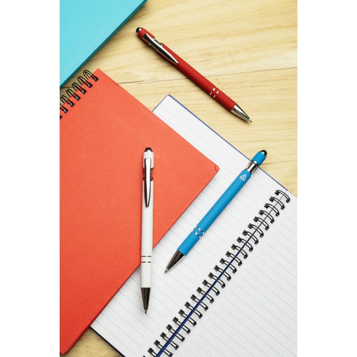 Reklámajándék | Tonnel Soft érintőképernyős reklámtoll, piros