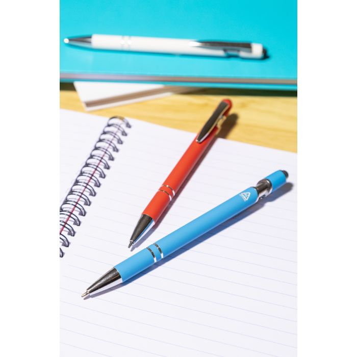 Reklámajándék | Tonnel Soft érintőképernyős reklámtoll, világoskék