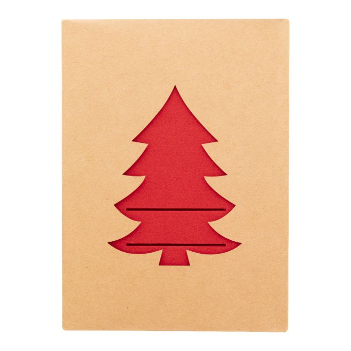 Reklámajándék | Tonsvik RPET karácsonyi evőeszköztartó szett, piros