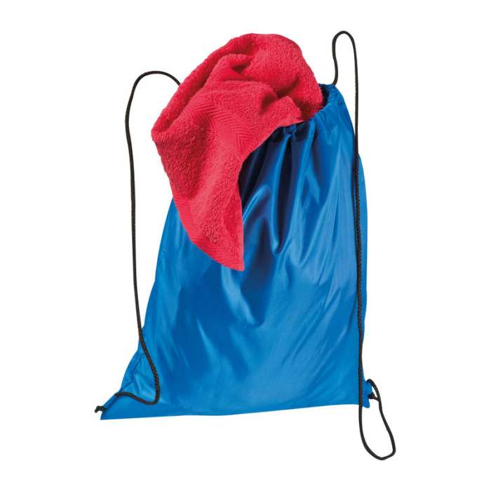 Reklámajándék | Tornazsák újrahasznosított poliészterből, kék