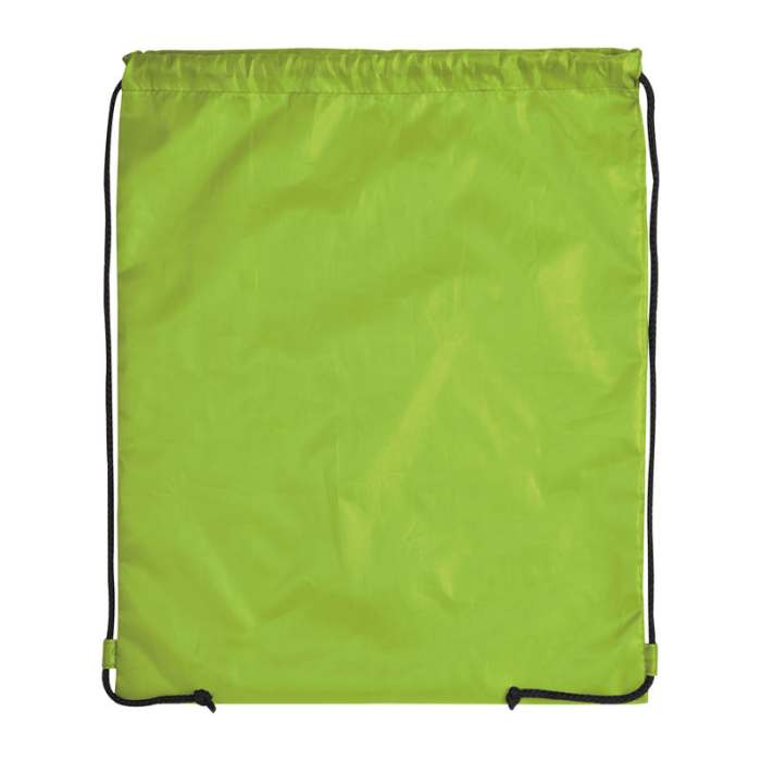 Reklámajándék | Tornazsák újrahasznosított poliészterből, világoszöld