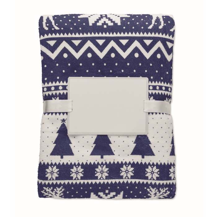 Reklámajándék | Tosti RPET fleece takaró 190 g/m², kék