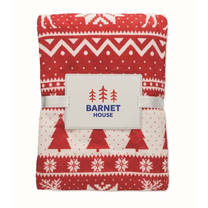 Reklámajándék | Tosti RPET fleece takaró 190 g/m², piros