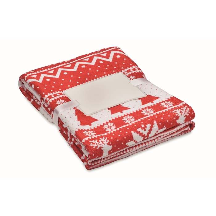 Reklámajándék | Tosti RPET fleece takaró 190 g/m², piros
