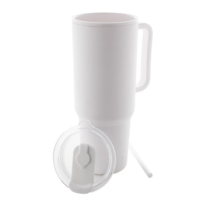 Reklámajándék | Trenta thermo bögre, fehér, 1100 ml