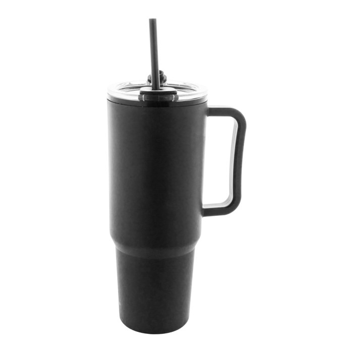 Reklámajándék | Trenta thermo bögre, fekete, 1100 ml