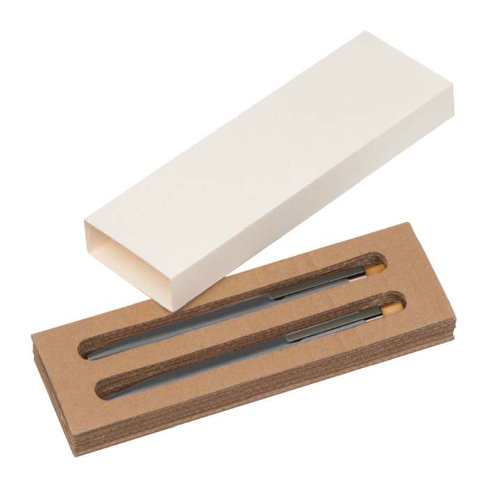 Újrahasznosított alumínium írószer készlet, ezüst | Reklámajándék, reklámtárgy, céges ajándék, egyedi reklámajándék Reklámajándék | Újrahasznosított alumínium írószer készlet, ezüst