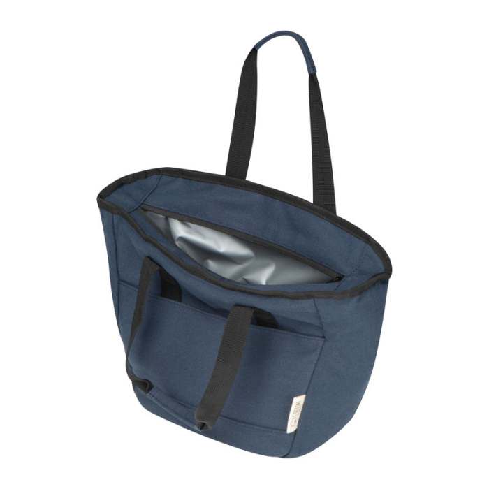 Reklámajándék | Újrahasznosított pamut hűtőtáska, sötétkék