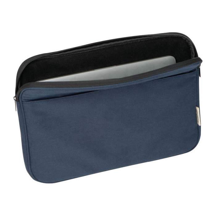 Reklámajándék | Újrahasznosított pamut laptop táska, sötétkék