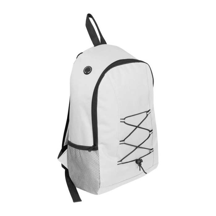 Reklámajándék | Újrahasznosított poliészter hátizsák, fehér