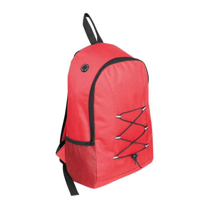 Reklámajándék | Újrahasznosított poliészter hátizsák, piros