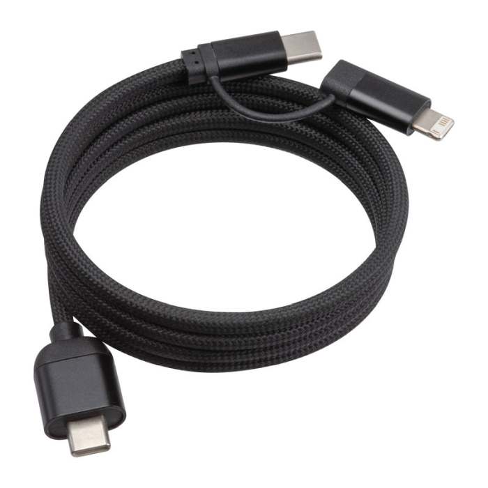 Reklámajándék | USB mágneses gyorstöltő kábel, fekete