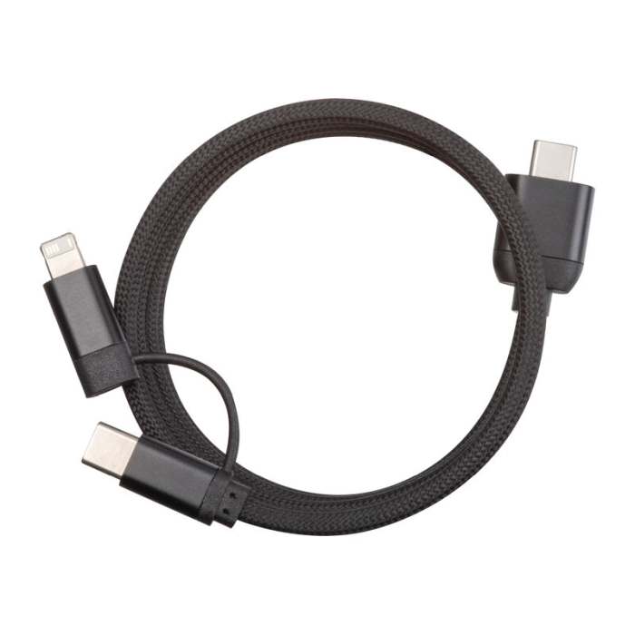 Reklámajándék | USB mágneses gyorstöltő kábel, fekete