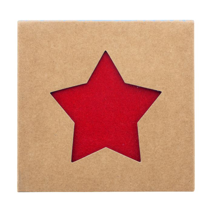 Reklámajándék | Vagnes RPET karácsonyi poháralátét szett, piros