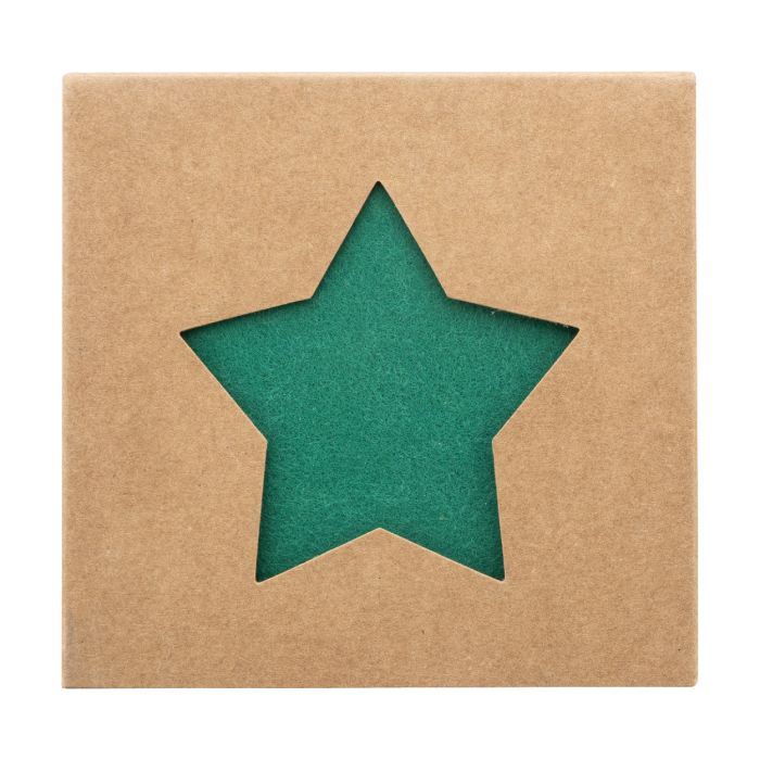 Reklámajándék | Vagnes RPET karácsonyi poháralátét szett, zöld