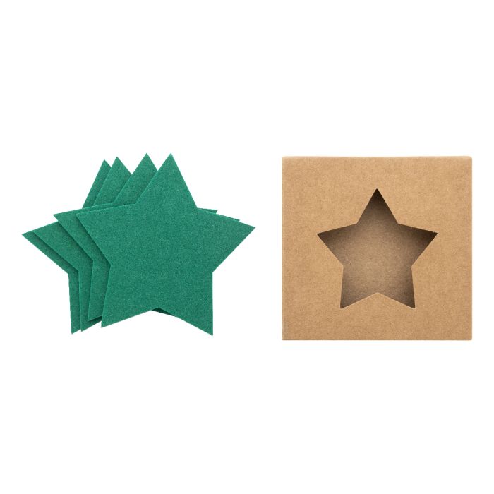 Reklámajándék | Vagnes RPET karácsonyi poháralátét szett, zöld