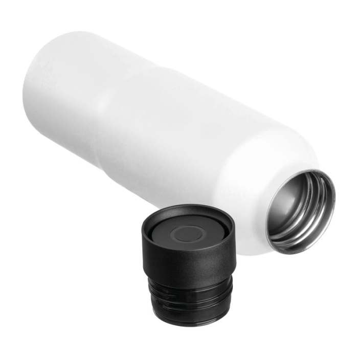 Reklámajándék | vákuumos rozsdamentes acél ivópalack, 600ml, fehér