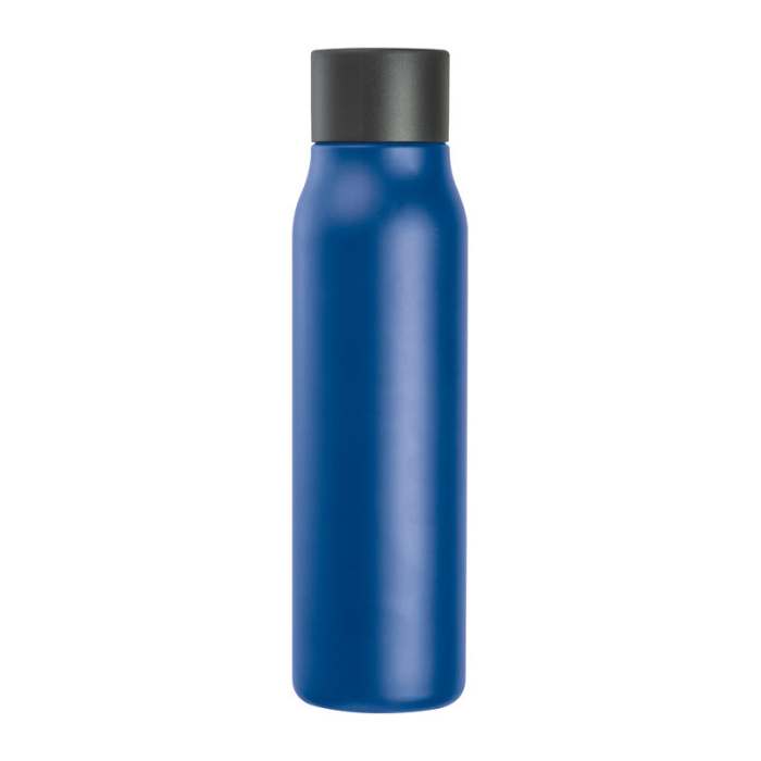 Vákuumszigetelt ivópalack karabinerrel, 600 ml, kék | Reklámajándék, reklámtárgy, céges ajándék, egyedi reklámajándék Reklámajándék | Vákuumszigetelt ivópalack karabinerrel, 600 ml, kék