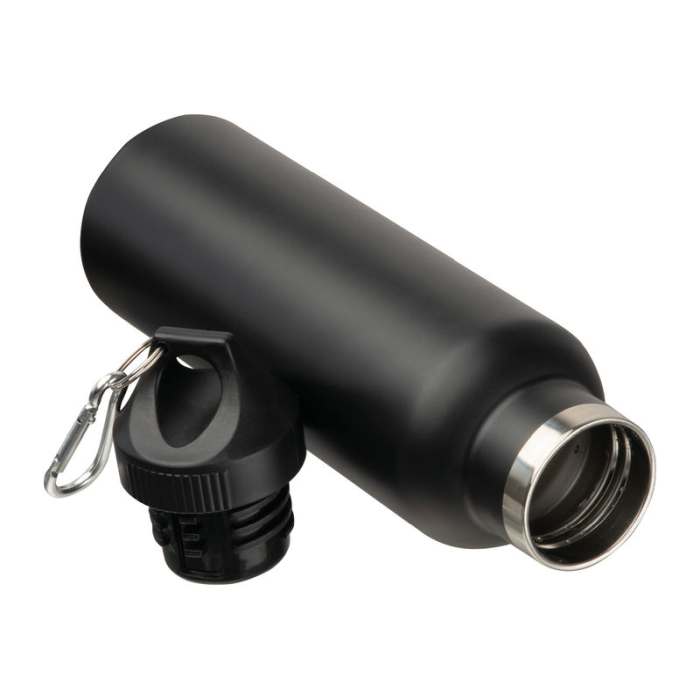 Vákuumszigetelt termosz palack, matt, 500ml, fekete | Reklámajándék, reklámtárgy, céges ajándék, egyedi reklámajándék Reklámajándék | Vákuumszigetelt termosz palack, matt, 500ml, fekete