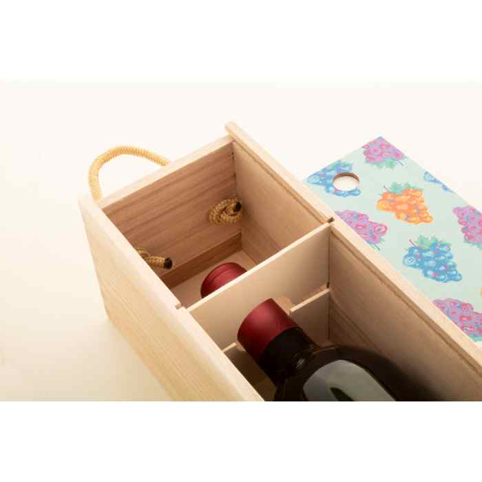 Reklámajándék | VinoBox egyedi boros ajándékdoboz, natúr