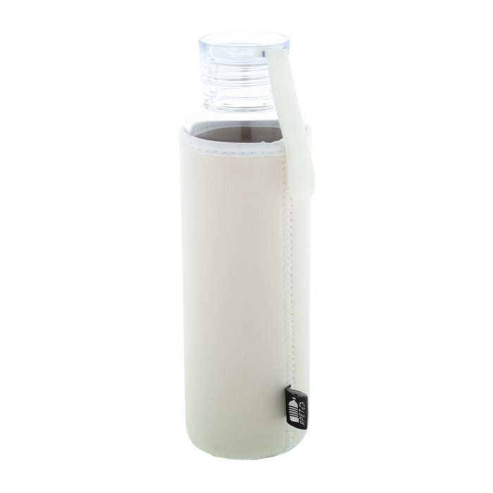Reklámajándék | Vitrem újrahasznosított üveg kulacs, fehér, 550 ml