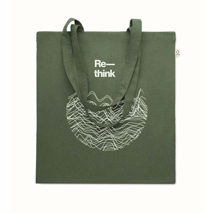 Reklámajándék | Viveka Colour Újrahaszn.pamut bevásárlótáska, sötétzöld