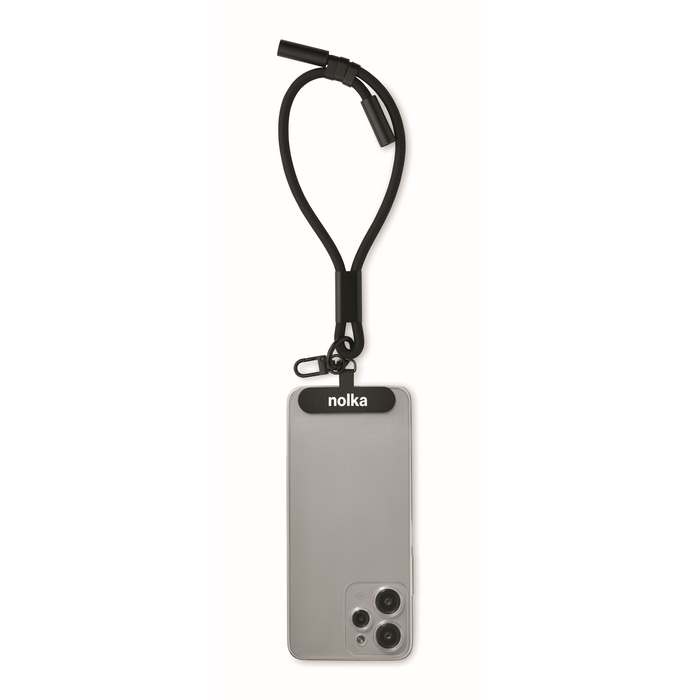 Reklámajándék | Vrist 60W töltő telefonos csuklópánt, fekete