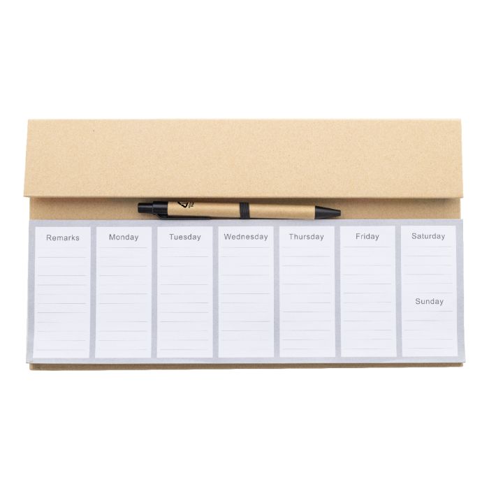 Weeknot heti asztali tervező, natúr | Reklámajándék, reklámtárgy, céges ajándék, egyedi reklámajándék Reklámajándék | Weeknot heti asztali tervező, natúr