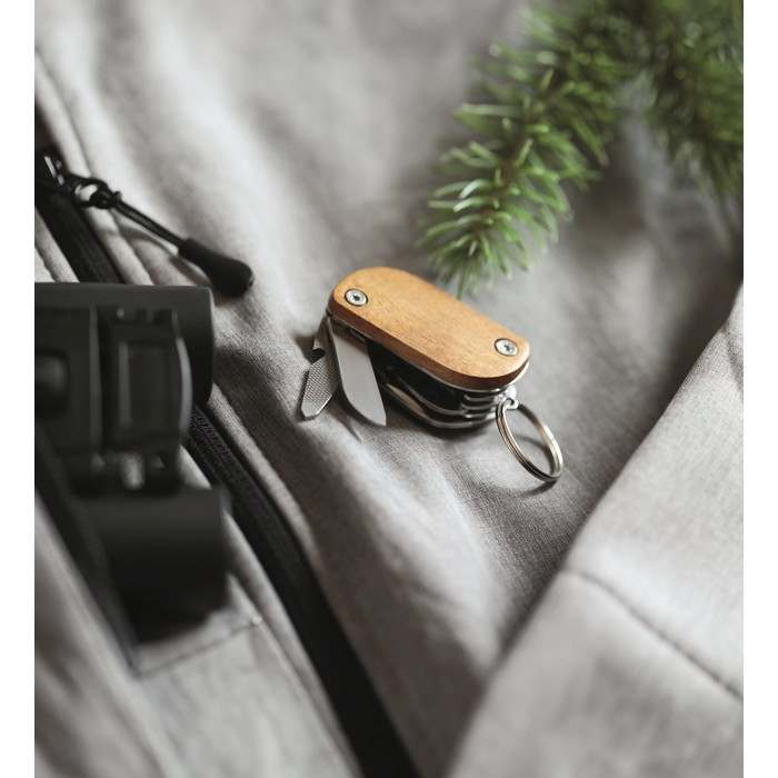 Wodycut Multifunkciós zsebkés, natúr | Reklámajándék, reklámtárgy, céges ajándék, egyedi reklámajándék Reklámajándék | Wodycut Multifunkciós zsebkés, natúr