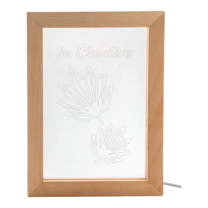 Reklámajándék | Woodiframe LED-es trófea, natúr