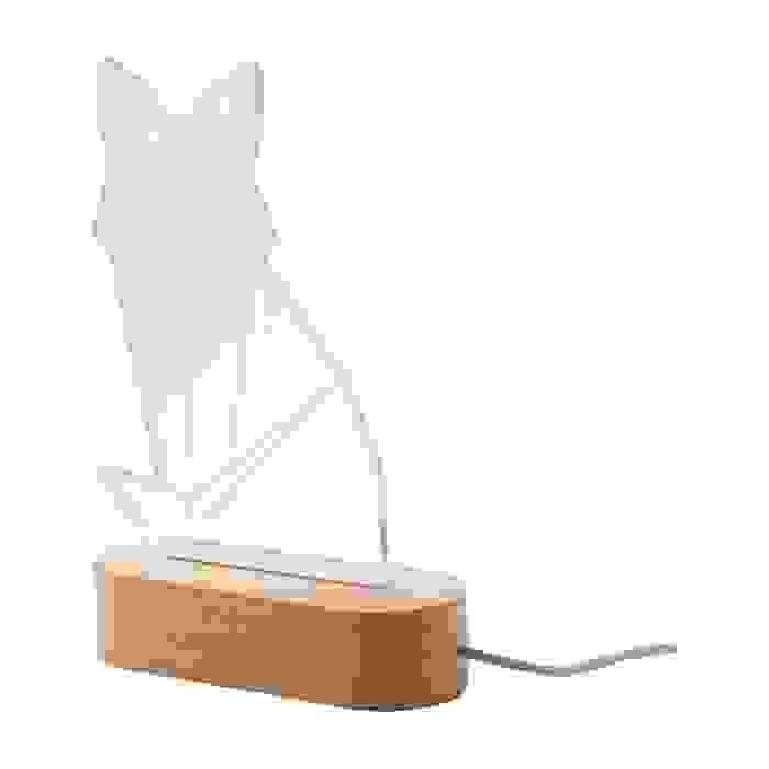 Reklámajándék | Woodify LED-es trófea, egyedi forma, átlátszó