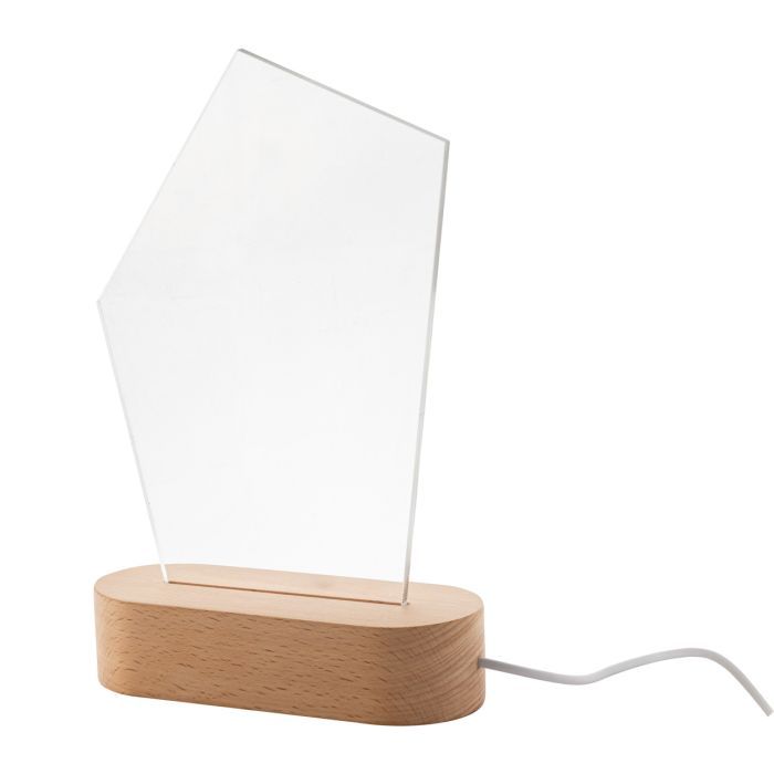 Woodify LED-es trófea, ötszög, átlátszó | Reklámajándék, reklámtárgy, céges ajándék, egyedi reklámajándék Reklámajándék | Woodify LED-es trófea, ötszög, átlátszó