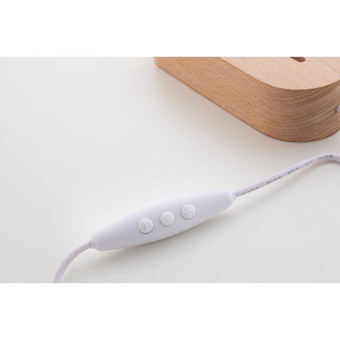 Reklámajándék | Woodify LED-es trófea, téglalap, átlátszó