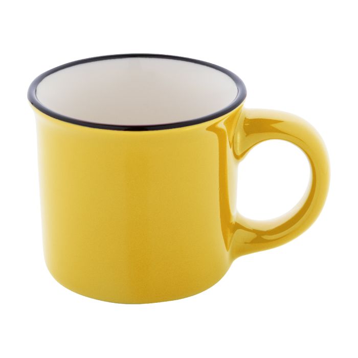 Reklámajándék | Woodstock Mini mini vintage bögre, sárga