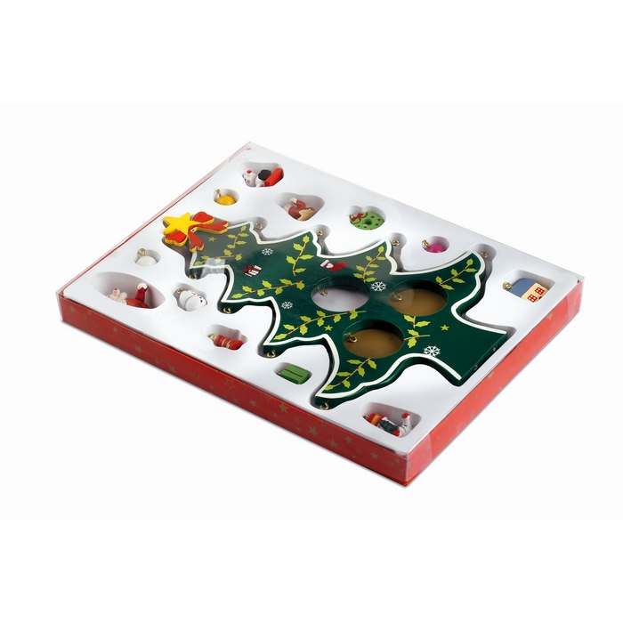 Reklámajándék | Woodtree Karácsonyfa alakú fadekoráció, zöld