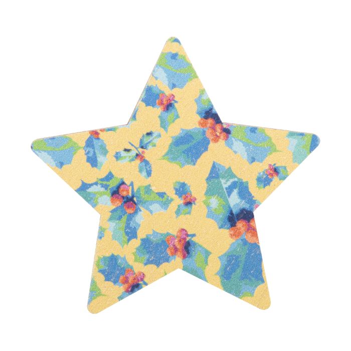 Reklámajándék | Woofri Xmas egyedi karácsonyi hűtőmágnes, csillag, natúr