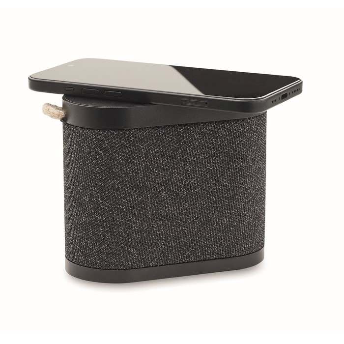 Wusic 15W vezeték n. töltő hangszóró, fekete | Reklámajándék, reklámtárgy, céges ajándék, egyedi reklámajándék Reklámajándék | Wusic 15W vezeték n. töltő hangszóró, fekete