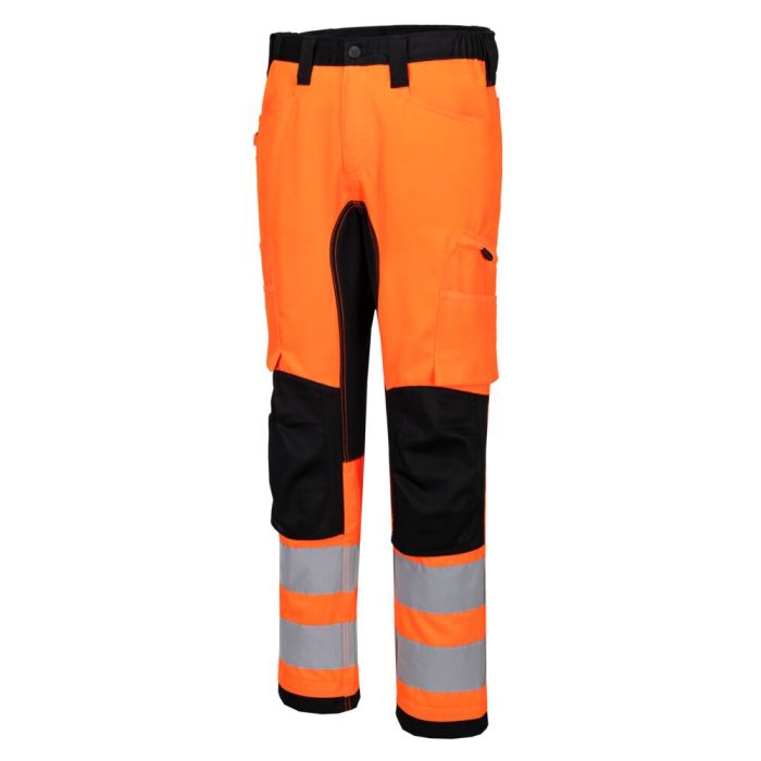 Portwest WX2 ECO Hi-Vis Stretch Trade nadrág, narancs/fekete | Adgift Reklámajándéktól Portwest WX2 ECO Hi-Vis Stretch Trade nadrág, narancs/fekete