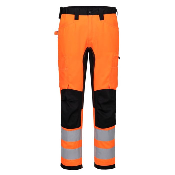 Portwest WX2 ECO Hi-Vis Stretch Trade nadrág, narancs/fekete | Adgift Reklámajándéktól Portwest WX2 ECO Hi-Vis Stretch Trade nadrág, narancs/fekete