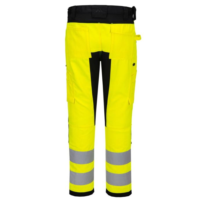Portwest WX2 ECO Hi-Vis Stretch Trade nadrág, sárga/fekete
