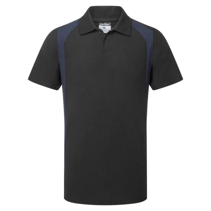 Portwest WX2 PÓLÓING S/S, fekete/navy | Adgift Reklámajándéktól Portwest WX2 PÓLÓING S/S, fekete/navy